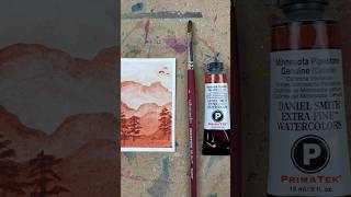 Paint a Watercolor Landscape in Small Pockets of Time | Easy Monochromatic Watercolor