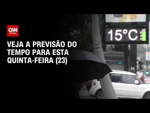 Previsão do tempo: Frente fria avança e chega no Sudeste nesta quinta (23) | CNN PRIME TIME