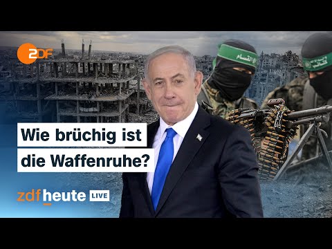 Waffenruhe in Gaza brüchig– neue Angriffe verschärfen die Lage |ZDFheute live