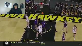 CAITLIN CLARK LAST RUN! Reacting To Holy Cross vs Iowa #collegebasketball Highlights