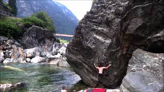 Video thumbnail: Black arete, 7c. Brione