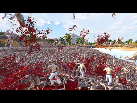 Zombie 100 units vs Chunk Norris _ Totally Accurate Battle  Simulator 2 | UEBS 2
