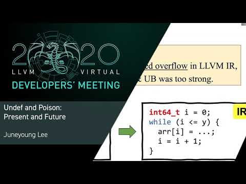 2020 LLVM Developers’ Meeting: J. Lee “Undef and Poison: Present and Future"