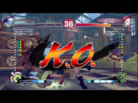 MaestosoColosseo [Vega] Vs OldTensai [Cammy] SSF4 AE Online Ranked Matches - PSN
