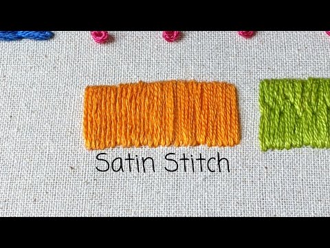 How to do satin stitch ? Hand embroidery tutorial for beginners