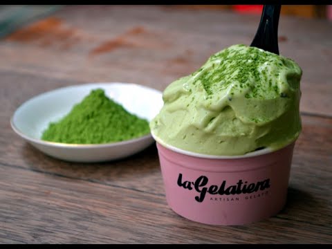 A confecção de La Gelatiera, gelato artesanal.