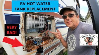 RV Hot Water Tank Replacement - Projects And Repairs To RV Motorhome Camper Trailer