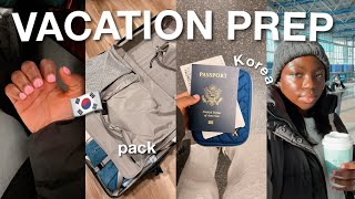 PREP & PACK WITH ME FOR VACATION! ✈️ *South Korea* | nails, packing, etc!