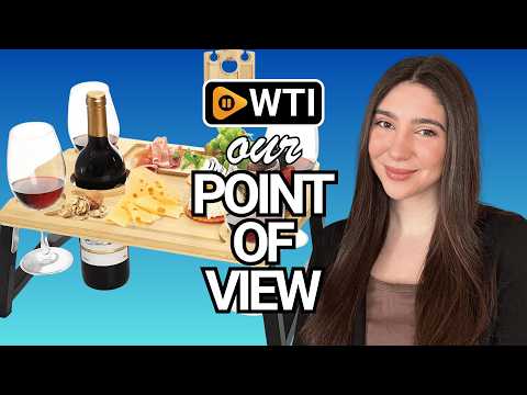 Youeon Portable Wine Picnic Table with Glass Holder - WTI product video review