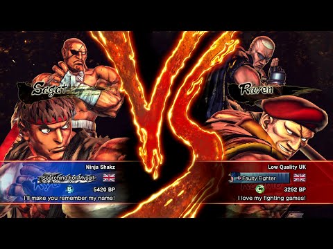 Ninja Shakz (Ryu & Sagat) vs Low Quality UK (Rolento & Raven)