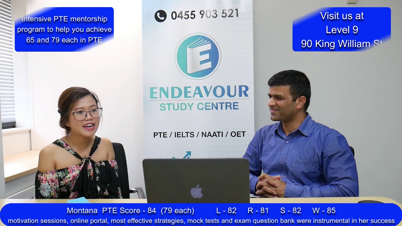 Montana achieved 79 plus in PTE