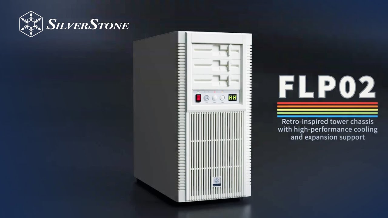SilverStone FLP02 Retro-inspired tower chassis with high-performance cooling and expansion support - YouTube