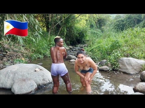 Bathing In The Philipines River !! Must Try
