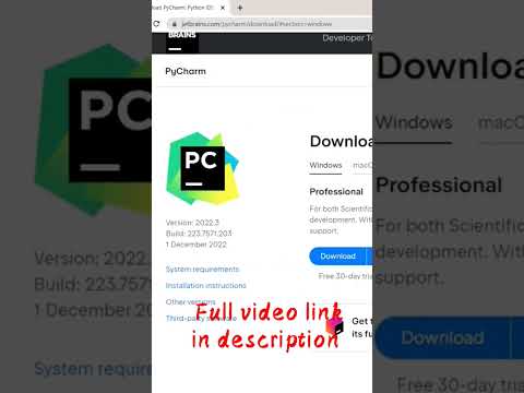download and install pycharm #python