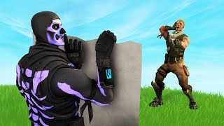 I used an invisibility glitch in Fortnite Playground...