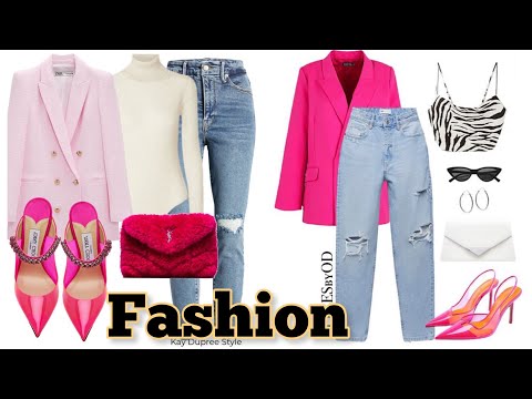 MODA 2022 | TENDENCIAS DE ROPA BÁSICA DE MODA JEANS + BLUSAS + TACONES IDEAS FASHION 2022/23