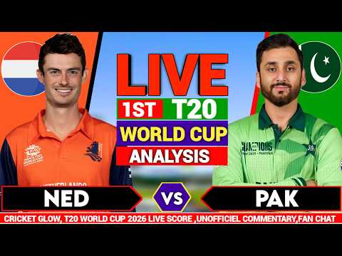 🔴Pakistan vs Netherlands, T20 World Cup Match-1| PAK vs NED| live Score, Commentary & Analysis