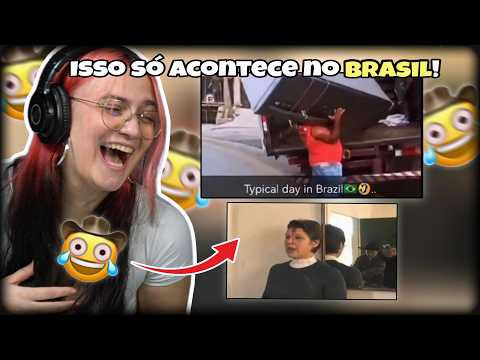 GRINGA REAGE A COISAS QUE SÓ ACONTECEM NO BRASIL! 🇧🇷
