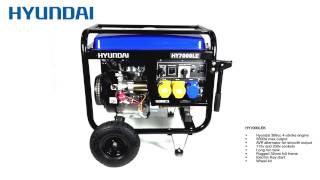 preview picture of video 'Hyundai HY7000LEk Electric Start Open Frame Petrol Generator 360°'