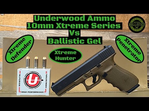 Underwood Ammo 10mm Xtreme Series vs Ballistic Gel