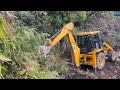 For Resettlement of Migrant Villagers-JCB Excavating Goat Path to Walkable Road