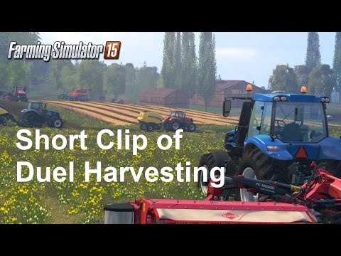 Farming Simulator 15 | Short Clip of Duel Harvesting