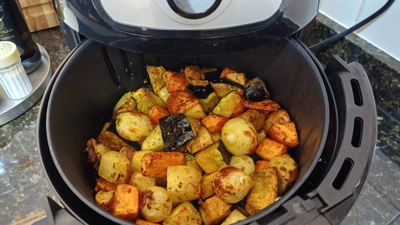 AGORA SÓ FAÇO LEGUMES ASSADOS NA AIR FRYER | FÁCIL E SAUDÁVEL