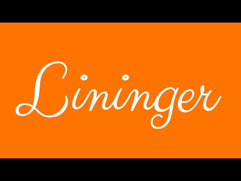 Learn how to Sign the Name Lininger Stylishly in Cursive Writing