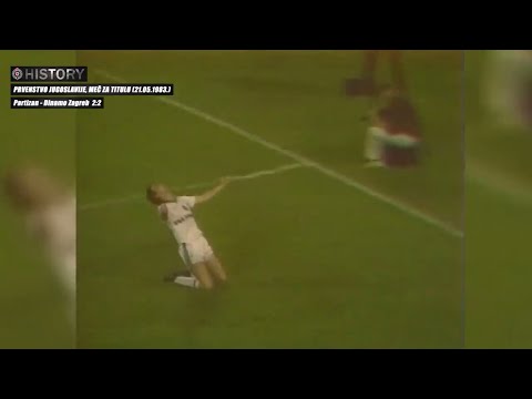 Partizan History:  Partizan-Dinamo Zagreb 2:2. Meč za titulu šampiona Jugoslavije 1983 godine.