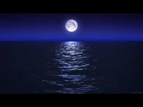 Sleep Music With Ocean and Jungle Sounds – Relaxing Blue Screen Scene – Ocean and Full Moon 1
