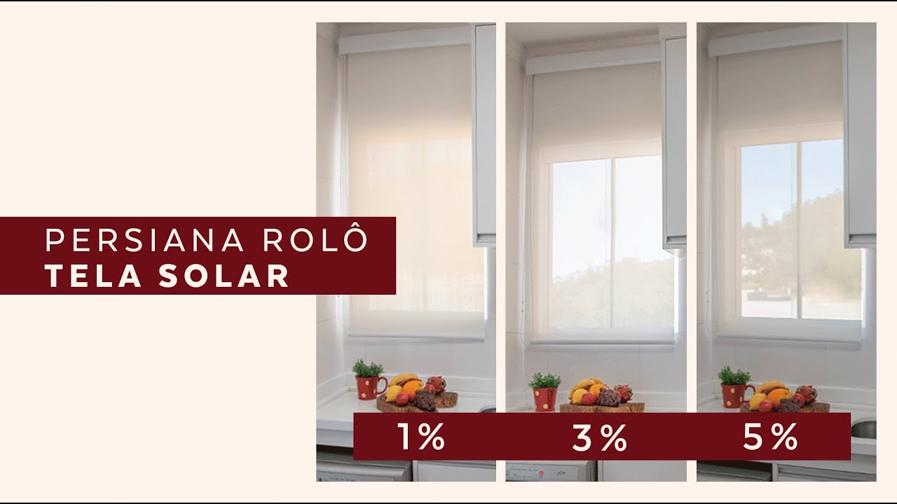 Persiana Tela Solar: Diferenças entre a 5%, 3% e a 1% | Fácil Persianas