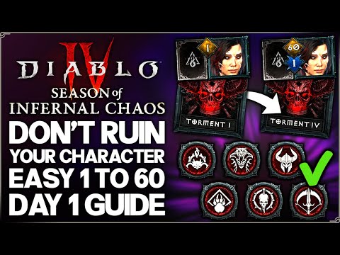 Diablo 4 - Don't Get THIS Wrong - Best Day 1 Guide, FAST Level 60, New IMPORTANT S10 Unlocks & More!