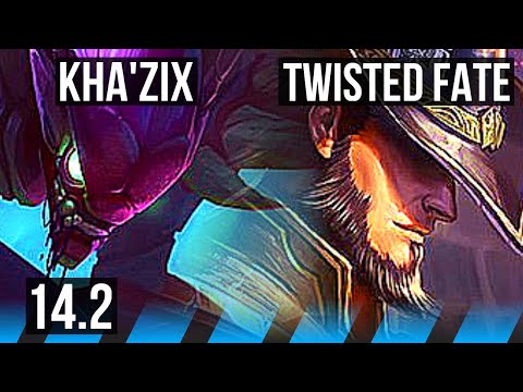 KHA'ZIX vs TWISTED FATE (MID) | 6 solo kills | BR Diamond | 14.2