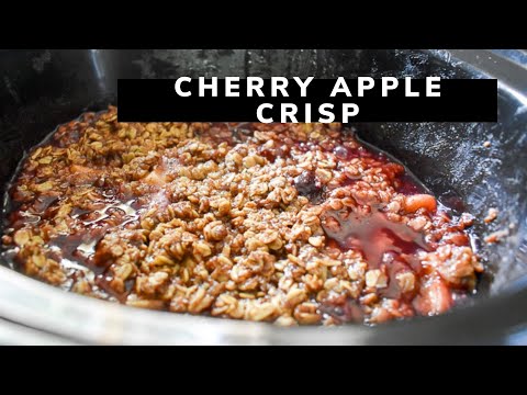 Slow Cooker Cherry Apple Crisp