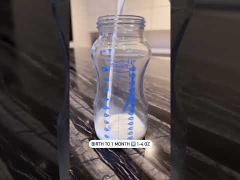 Feeding your baby 1 - 18 months | How much oz of milk per bottle by age