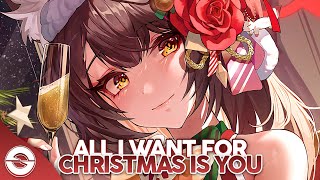 Nightcore - All I Want For Christmas Is You (Techno Remix) (Lyrics)