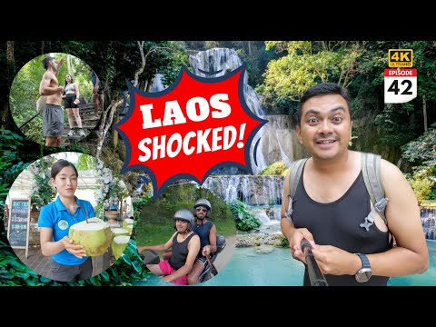 EP #42 Exploring Secret Pool, Waterfall, Bike Ride & Villages in Laos with an Israeli Friend