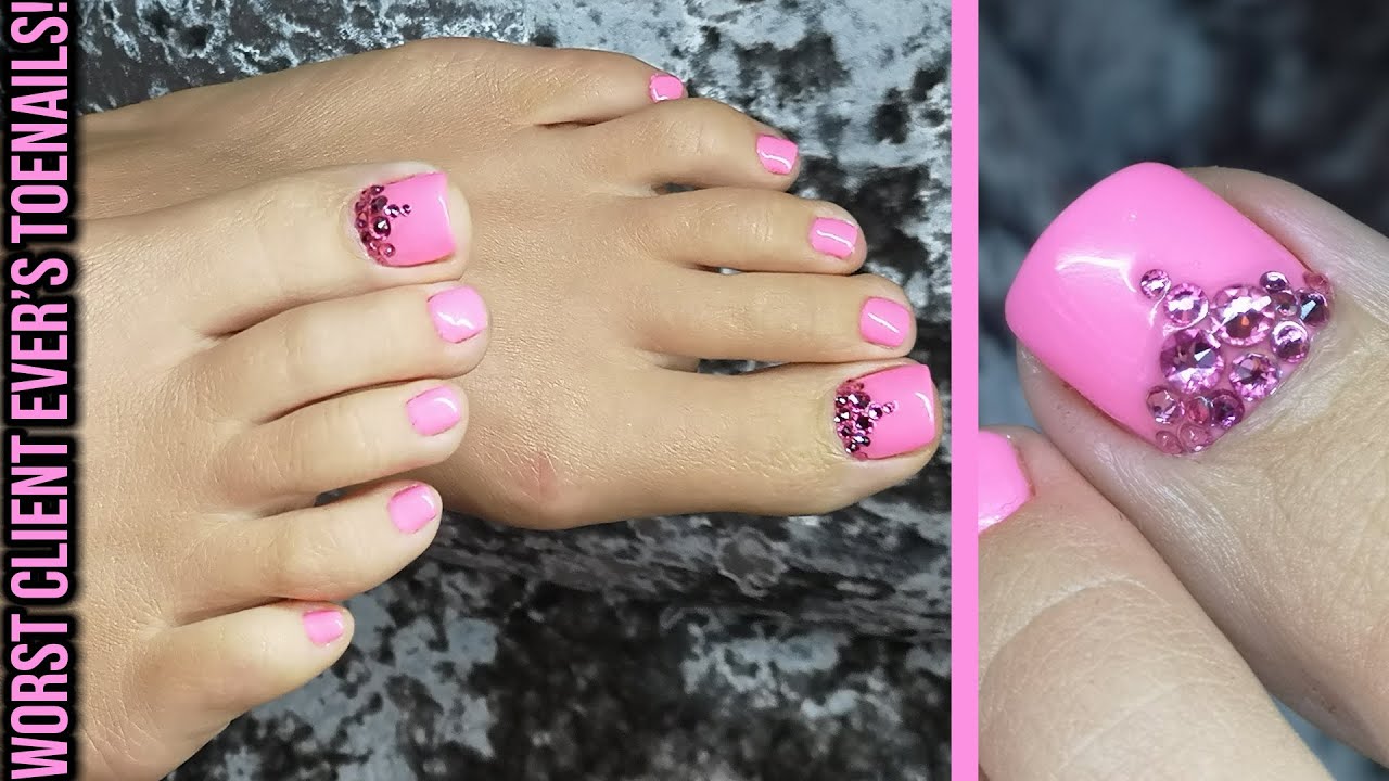Fay's Pedicure From Summer Yellow to Barbie Pink
