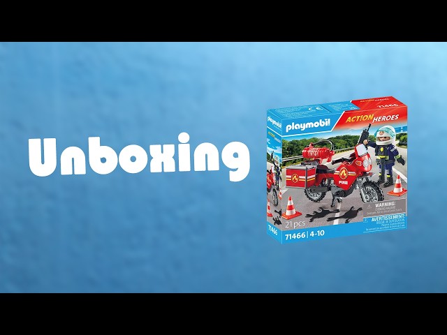 Vídeo relacionado con PLAYMOBIL Action Heroes 71466 Moto de Bomberos, con una Radio y un extintor, Juegos de rol imaginativos y Divertidos, Juguetes para niños a Partir de 4 años