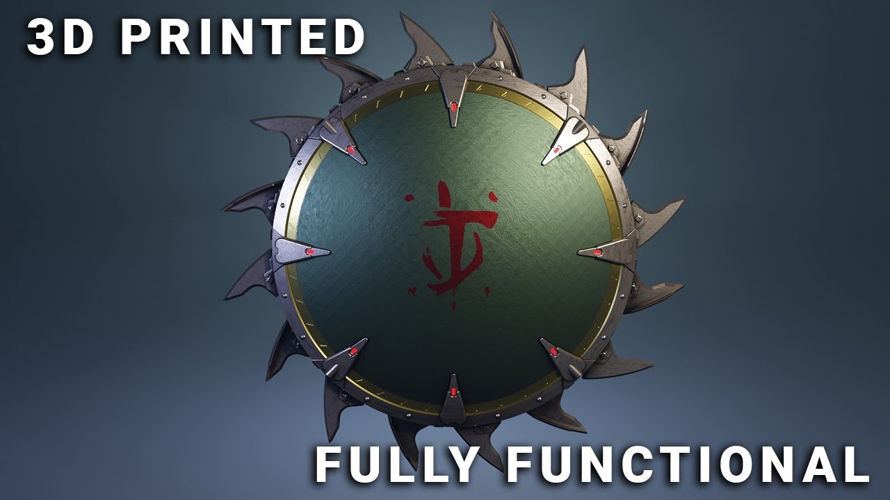 3D-Printed DOOM Shield – Fully Functional Saw Mechanism!