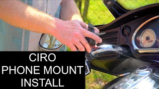 How to install a Ciro phone mount on a motorcycle: 2016 Indian Roadmaster