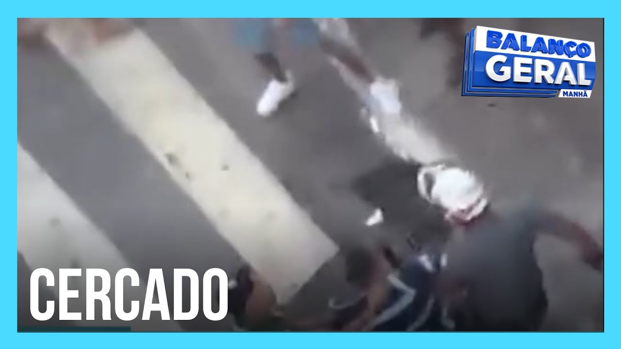 Policial é cercado e hostilizado quando tentava efetuar prisão no centro de SP