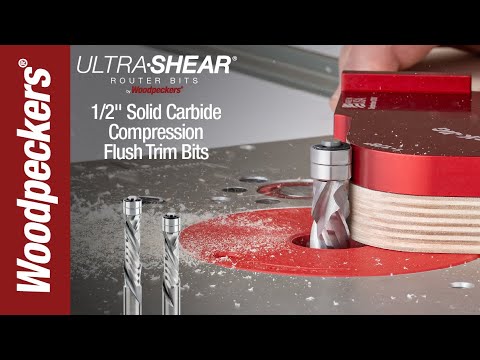 Ultra-Shear 1/2" Solid Carbide Spiral Compression Flush Trim Bits