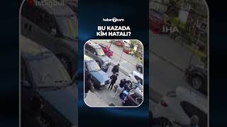 🟥 Park halindeki aracın kapısını açtı motosikletli kurye çarptı