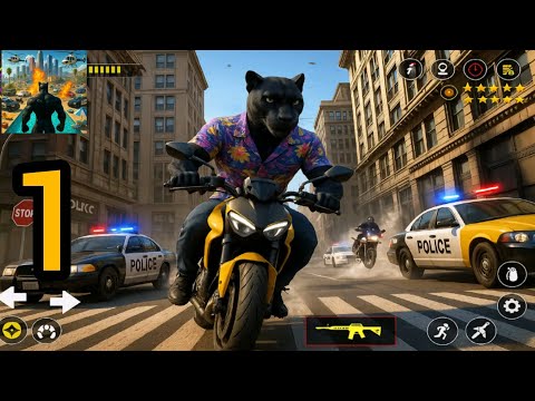 Wild Panther Hero City Fight Gameplay Walkthrough Part 1 - Android & ios Gameplay