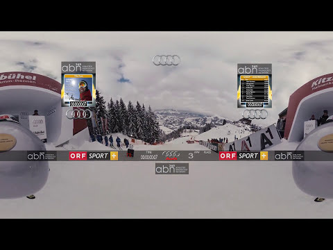 360VR Kitzbuhel Downhill Run at Full Speed