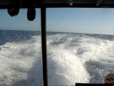 Dive boat Margie Sue crossing the SB Channel after diving for sea cucumbers