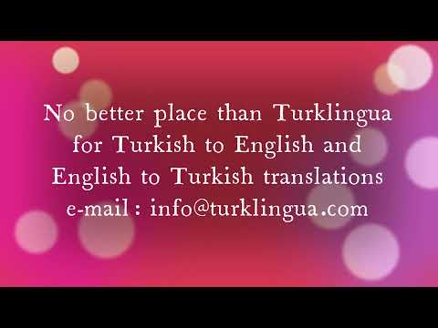 Quick & simple way for your Turkish-into-English and English-into-Turkish translations