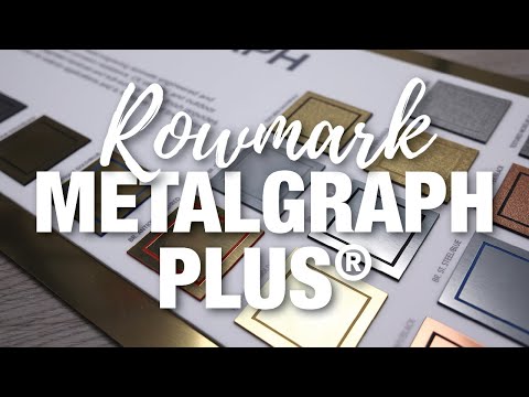 Stupisci i tuoi clienti con l’eleganza brillante di Rowmark Metalgraph Plus, dall’aspetto simile all’acciaio inossidabile.