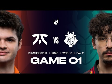 FNC v G2 | 2025 LEC Summer | Week 3 Day 2 | Fnatic vs. G2 Esports Game 1
